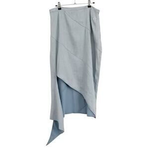 Off-White Spiral Draping Slit Skirt Baby Blue size 6